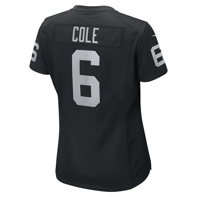 Maillot de match Nike AJ Cole noir Las Vegas Raiders pour femme