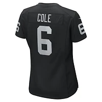 Maillot de match Nike AJ Cole noir Las Vegas Raiders pour femme