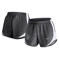 Short Nike Tempo Dri-FIT Anthracite pour femme des Las Vegas Raiders