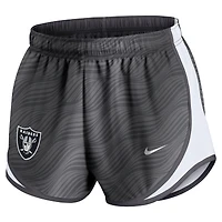 Short Nike Tempo Dri-FIT Anthracite pour femme des Las Vegas Raiders