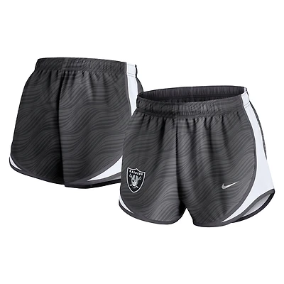 Short Nike Tempo Dri-FIT Anthracite pour femme des Las Vegas Raiders
