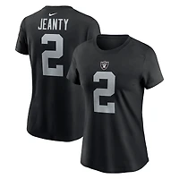 T-shirt Nike Ashton Jeanty noir pour femme avec nom et numéro des Las Vegas Raiders