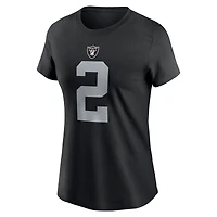 T-shirt Nike Ashton Jeanty noir pour femme avec nom et numéro des Las Vegas Raiders