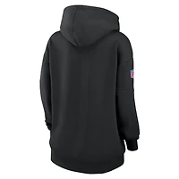 Women's Nike  Black Las Vegas Raiders 2024 NFL Crucial Catch Club Pullover Hoodie