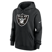 Sweat à capuche Nike noir avec logo Las Vegas Raiders Club pour femme