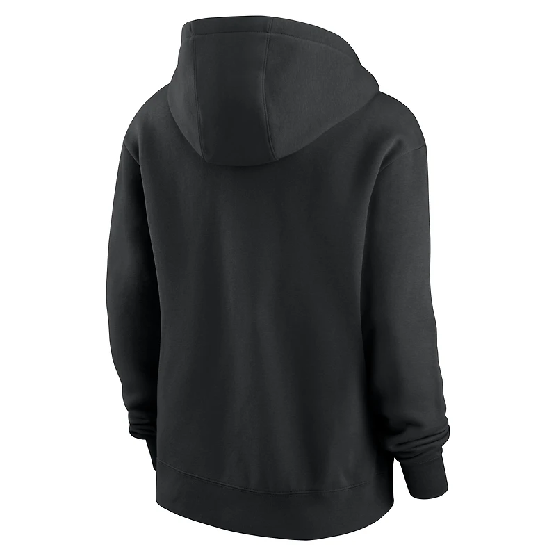 Sweat à capuche Nike noir avec logo Las Vegas Raiders Club pour femme