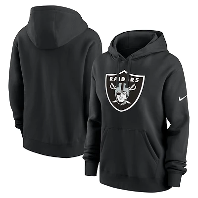 Sweat à capuche Nike noir avec logo Las Vegas Raiders Club pour femme