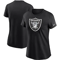 T-shirt essentiel Nike noir pour femme avec logo des Las Vegas Raiders
