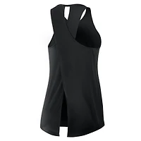 Women's Nike Black Las Vegas Raiders  Open-Back Crisscross Dri-FIT Tank Top
