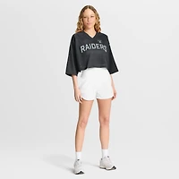 Maillot court Nike noir Las Vegas Raiders Primetime en maille Dri-FIT pour femme