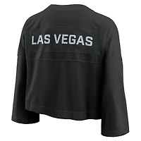 Maillot court Nike noir Las Vegas Raiders Primetime en maille Dri-FIT pour femme