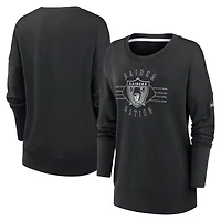 Sweat-shirt à capuche Nike noir pour femme, modèle Rewind Playback Icon, Las Vegas Raiders.