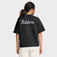 T-shirt Nike noir à poche carrée pour femme des Las Vegas Raiders