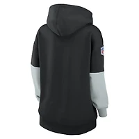 Sweat à capuche Nike noir Las Vegas Raiders Sideline Essential pour femme