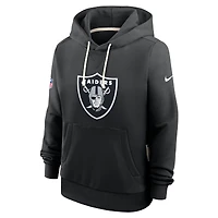 Sweat à capuche Nike noir Las Vegas Raiders Sideline Standard Issue Initial Home Dri-FIT pour femme