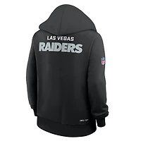 Women's Nike Black Las Vegas Raiders Sideline Standard Issue Initial Home Dri-FIT Hoodie