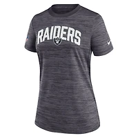 Women's Nike Black Las Vegas Raiders Sideline Velocity Lockup Performance - T-Shirt