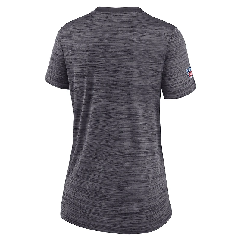 Women's Nike Black Las Vegas Raiders Sideline Velocity Lockup Performance - T-Shirt