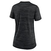 T-shirt Nike Las Vegas Raiders Sideline Velocity Performance pour femme, noir