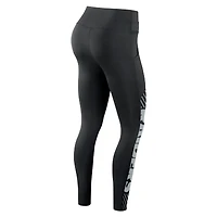 Women's Nike Black Las Vegas Raiders Yard Line Crossover Leggings