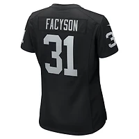 Women's Nike Brandon Facyson  Black Las Vegas Raiders Team Game Jersey