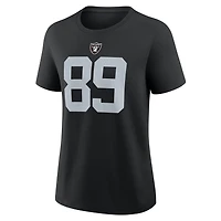 Women's Nike Brock Bowers Black Las Vegas Raiders Name & Number T-Shirt
