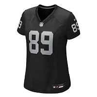 Maillot de match Nike Brock Bowers noir pour femme des Las Vegas Raiders