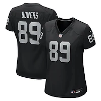 Maillot de match Nike Brock Bowers noir pour femme des Las Vegas Raiders