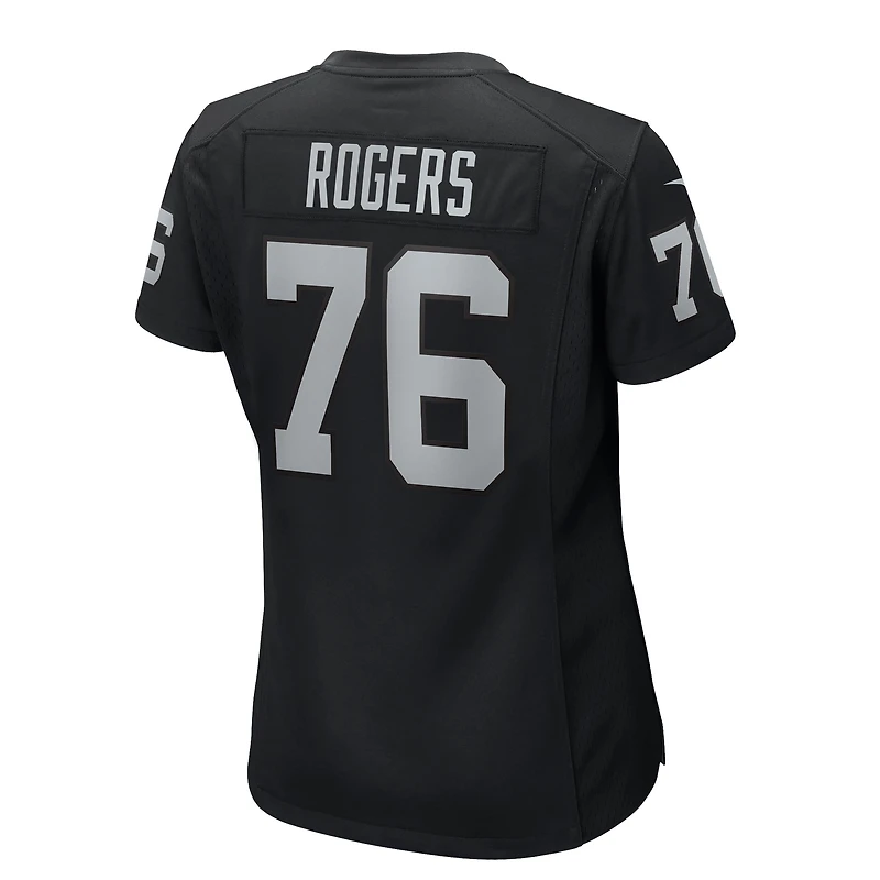 Women's Nike Caleb Rogers Black Las Vegas Raiders Team Game Jersey