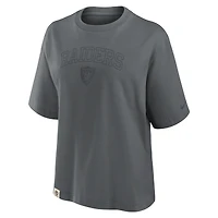T-shirt Nike Glory Arch Boxy pour femme, couleur charbon, des Las Vegas Raiders