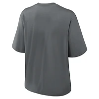 Women's Nike Charcoal Las Vegas Raiders Glory Arch Boxy T-Shirt