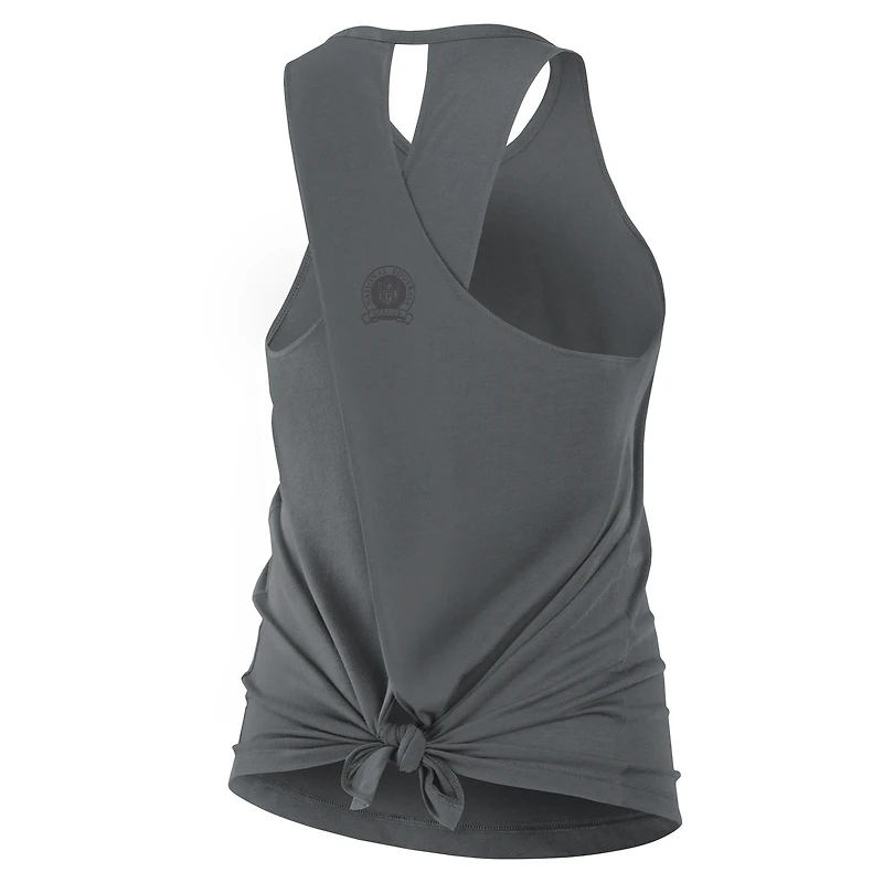 Women's Nike Charcoal Las Vegas Raiders Glory Open-Back Crisscross Dri-FIT Tank Top