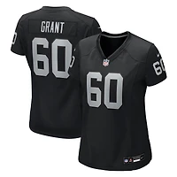 Maillot Nike Charles Grant noir pour femme des Las Vegas Raiders