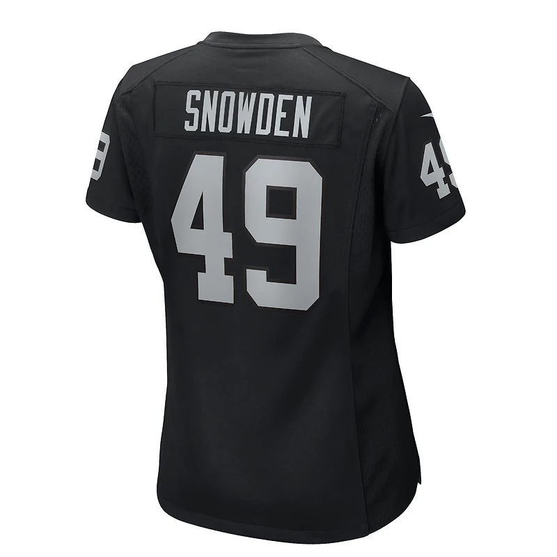 Maillot Nike Charles Snowden noir pour femme des Las Vegas Raiders