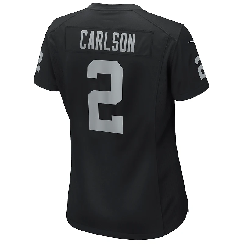 Maillot de joueur jeu Nike Daniel Carlson Las Vegas Raiders noir pour femme