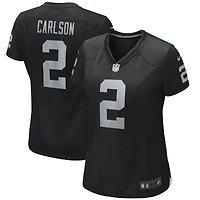 Maillot de joueur jeu Nike Daniel Carlson Las Vegas Raiders noir pour femme