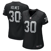 Maillot de match Nike Darnay Holmes pour femme, noir, Las Vegas Raiders