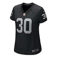 Maillot de match Nike Darnay Holmes pour femme, noir, Las Vegas Raiders