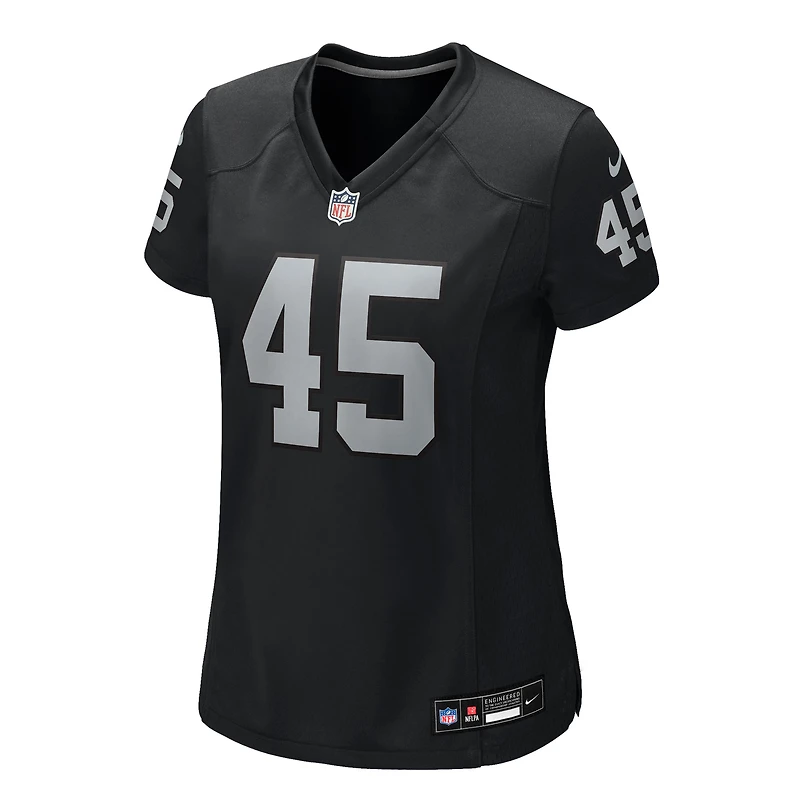 Women's Nike Devin White Black Las Vegas Raiders Team Game Jersey