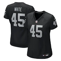 Maillot Nike Devin pour femme, blanc et noir, équipe des Las Vegas Raiders
