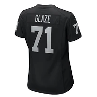 Maillot de match Nike DJ Glaze noir pour femme des Las Vegas Raiders