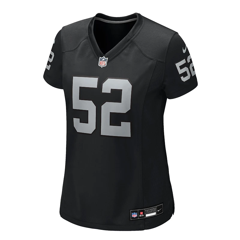 Women's Nike Elandon Roberts Black Las Vegas Raiders Team Game Jersey