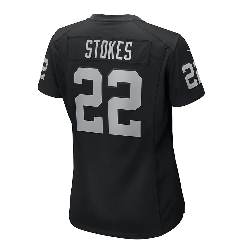 Maillot Nike Eric Stokes noir pour femme des Las Vegas Raiders