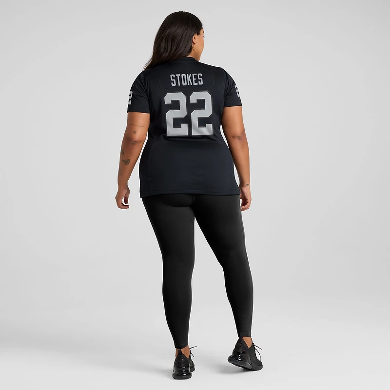 Maillot Nike Eric Stokes noir pour femme des Las Vegas Raiders