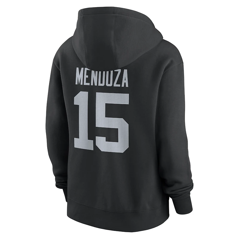 Women's Nike Fernando Mendoza Black Las Vegas Raiders Player Name & Number Fleece Hoodie