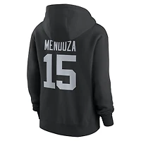 Women's Nike Fernando Mendoza Black Las Vegas Raiders Player Name & Number Fleece Hoodie