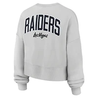 Women's Nike  Gray Las Vegas Raiders Oversized Primetime Phoenix Fleece Sweatshirt
