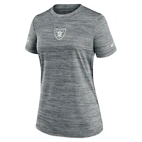 Women's Nike Gray Las Vegas Raiders Sideline Velocity Dri-FIT T-Shirt