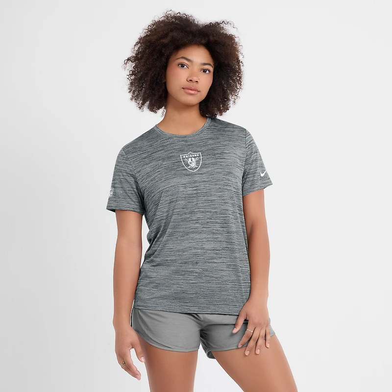 Women's Nike Gray Las Vegas Raiders Sideline Velocity Dri-FIT T-Shirt