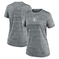 Women's Nike Gray Las Vegas Raiders Sideline Velocity Dri-FIT T-Shirt